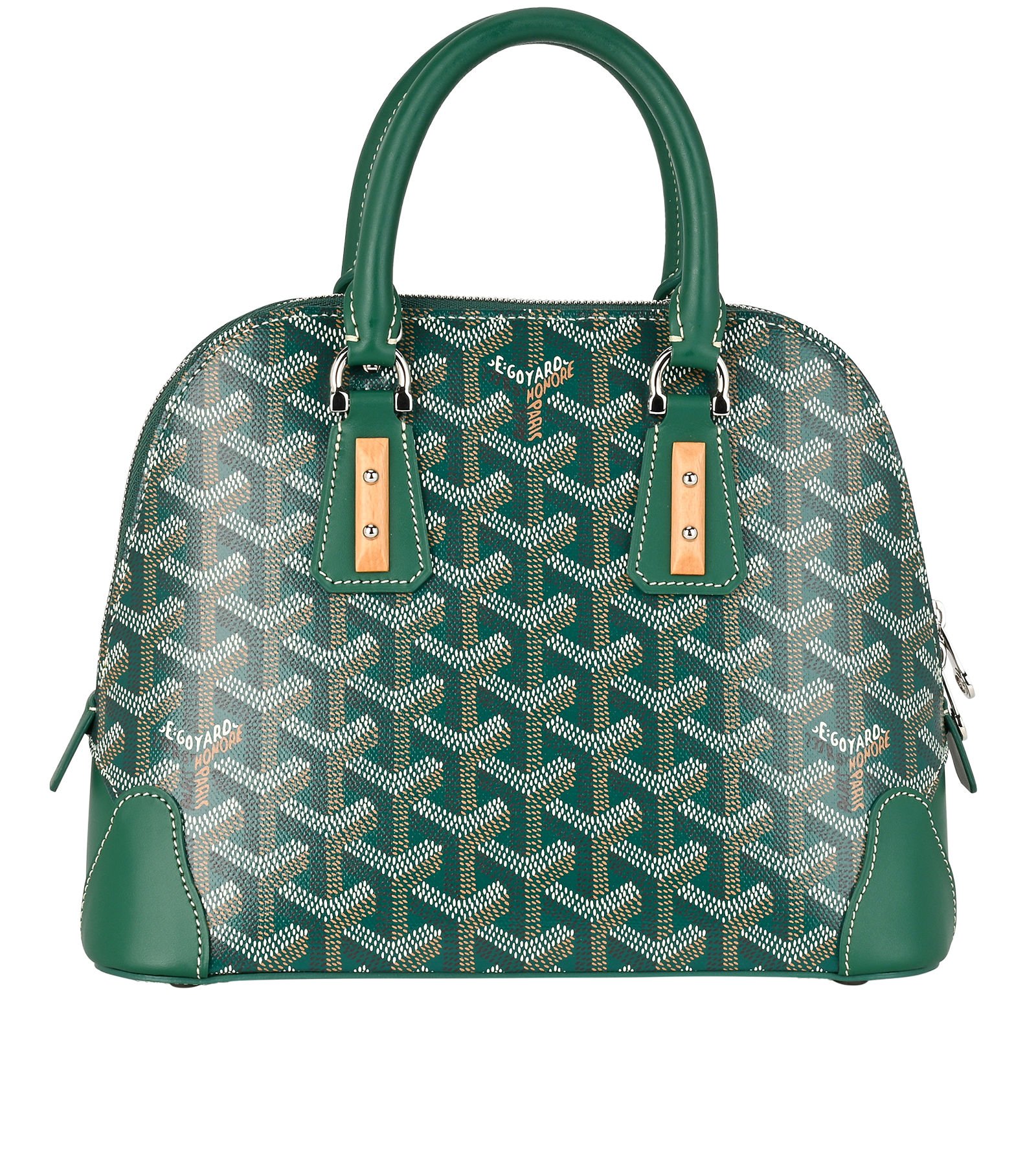 Mini Vendome, &pound;2,100, Handbags, Green, Canvas/Leather, Back view
